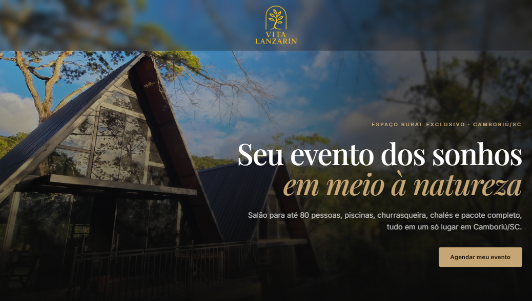 Exemplo de landing page de alta conversão criada com Landa Pages para vitalanzarin.com.br