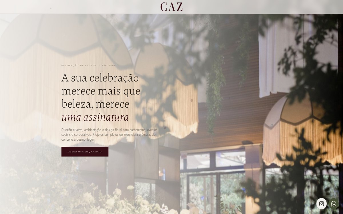 Exemplo de landing page de alta conversão criada com Landa Pages para cazestudio.com