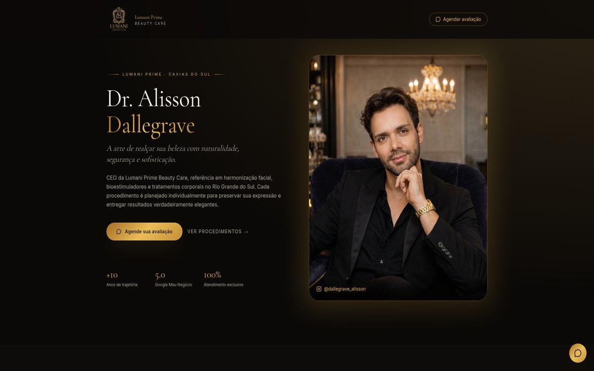 Exemplo de landing page de alta conversão criada com Landa Pages para lumani.med.br